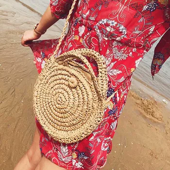 Mini Vintage Round Paper Beach MOM Bag Handmade Straw Girls Circle Rattan Small MOM Bag
Mini Vintage Round Paper Beach MOM Bag Handmade Straw Girls Circle Rattan Small MOM Bag