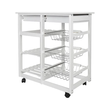 New Arrival White Kitchen Trolley Cart Dining Shelf Island with Wine Rack Basket Storage Drawers Moveable Home Furniture HWC
New Arrival White Kitchen Trolley Cart Dining Shelf Island with Wine Rack Basket Storage Drawers Moveable Home Furniture HWC