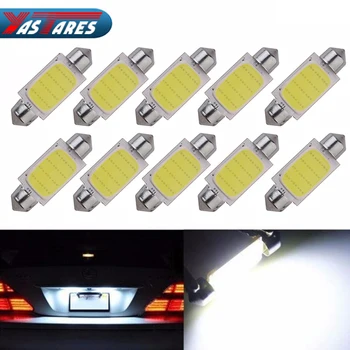 

2pc High Quality 31mm 36mm 39mm 42mm Super COB LED FESTOON Bulb 12 Chips C5W White Color Car Dome Light Auto Interior Lamp DC12V