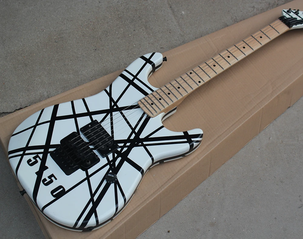 Factory Custom White Electric Guitar with Black Stripes,1 Pickups,Maple Fretboard,Double Rock,Chrome Hardware,Offer Customized
Factory Custom White Electric Guitar with Black Stripes,1 Pickups,Maple Fretboard,Double Rock,Chrome Hardware,Offer Customized