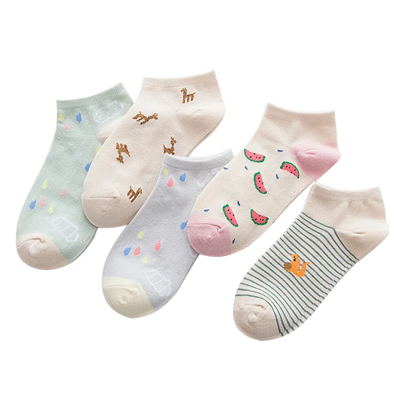 Women's Short Socks watermelon color Female Low Cut Ankle Sock Summer Spring Girl Simple fruit Cotton Sock animal cartoon socks
Women's Short Socks watermelon color Female Low Cut Ankle Sock Summer Spring Girl Simple fruit Cotton Sock animal cartoon socks