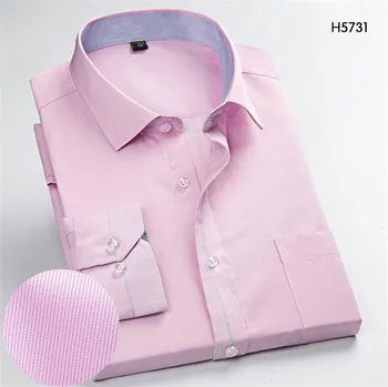 Pink Men's Long-Sleeve Shirts Slim Business Casual Stripe Shirt Work Men Business Weddind Shirts Plaid Work Office Dress Shirts
Pink Men's Long-Sleeve Shirts Slim Business Casual Stripe Shirt Work Men Business Weddind Shirts Plaid Work Office Dress Shirts