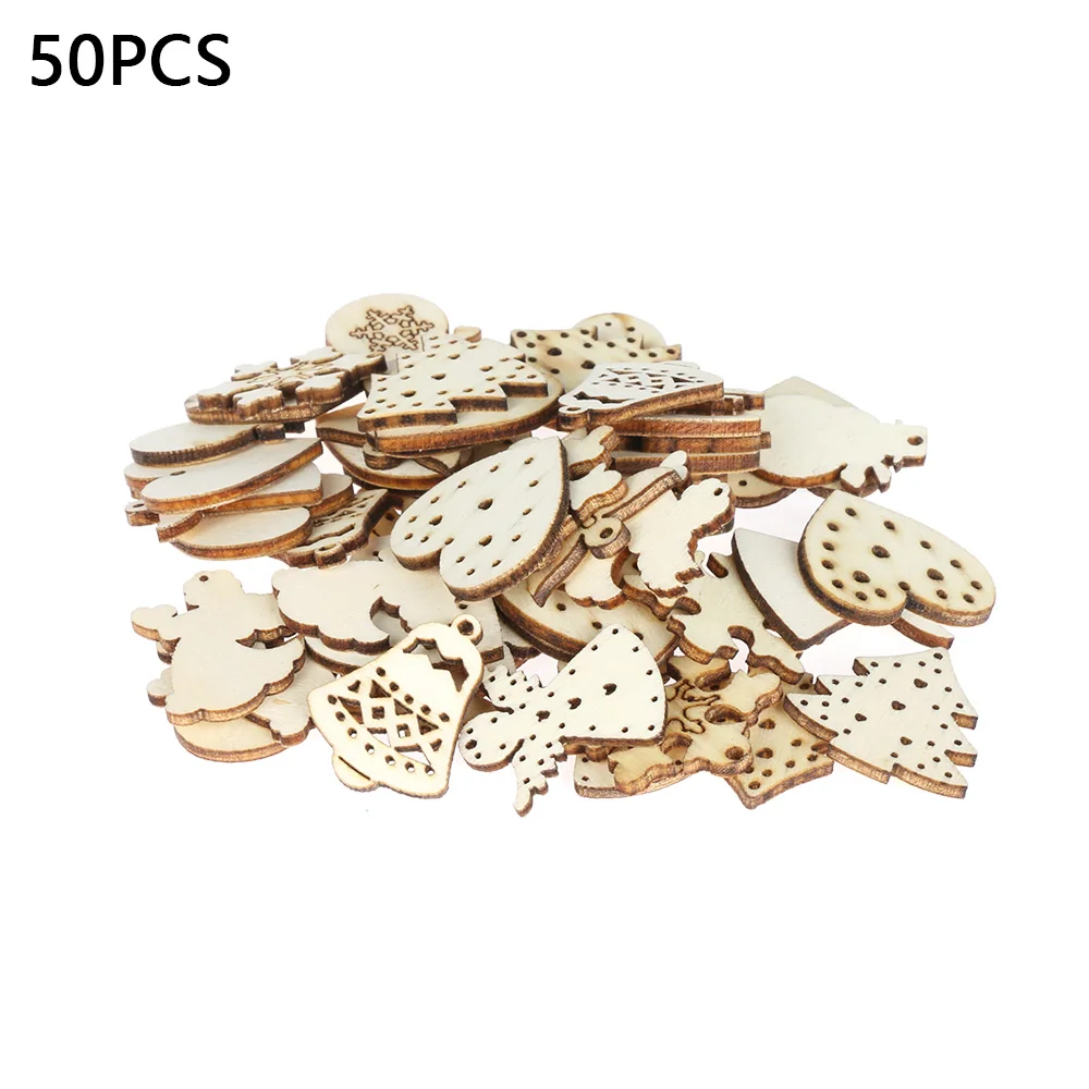 50Pcs Christmas Carve Natural Wood Chip Ornaments Decorations Pendant Ornament With Hole Scrapbooking Embellishments DIY Crafts
50Pcs Christmas Carve Natural Wood Chip Ornaments Decorations Pendant Ornament With Hole Scrapbooking Embellishments DIY Crafts
