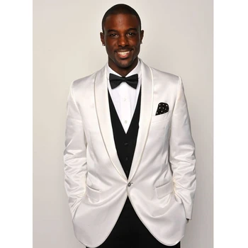 Custom Made White Wedding Suits for Men Prom Men Tuxedos Slim Fit 3 Pieces Groom Wear Blazer (Jacket+Pants+Vest)
Custom Made White Wedding Suits for Men Prom Men Tuxedos Slim Fit 3 Pieces Groom Wear Blazer (Jacket+Pants+Vest)