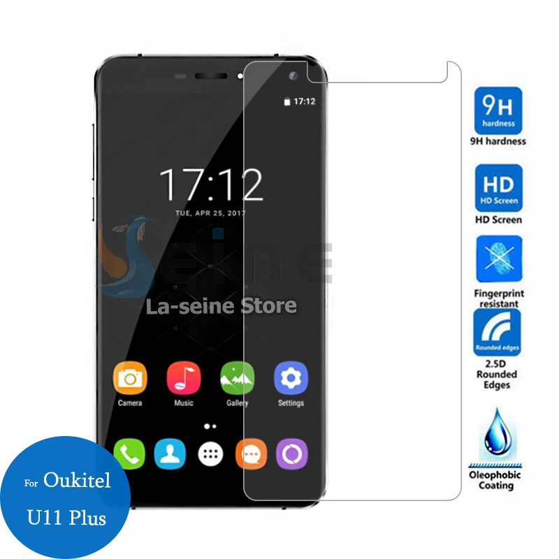 For Oukitel U11 Plus Tempered Glass Screen Protector 0.26mm 9H 2.5D Safety Protective Film on U 11 5.7'' pelicula de vidro |