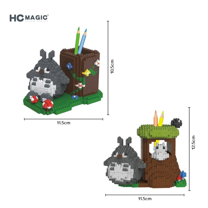 HC Mini Blocks Cartoon Building Bricks for Kids Toy Totoro Anime Model Children Educational Gifts can be used pencil vase 
HC Mini Blocks Cartoon Building Bricks for Kids Toy Totoro Anime Model Children Educational Gifts can be used pencil vase