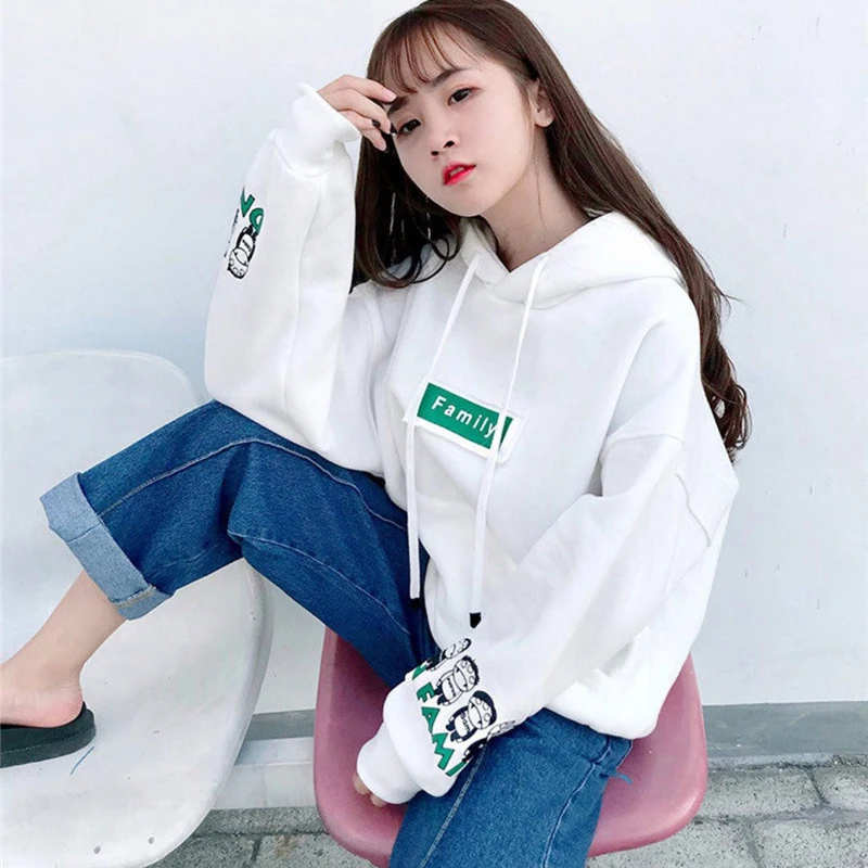 Kpop New Autumn Winter Women Hoodies Plus Velvet Warm Long Sleeve Printing Letters Hoodie Fashion Women Oversized Sweatshirt
Kpop New Autumn Winter Women Hoodies Plus Velvet Warm Long Sleeve Printing Letters Hoodie Fashion Women Oversized Sweatshirt