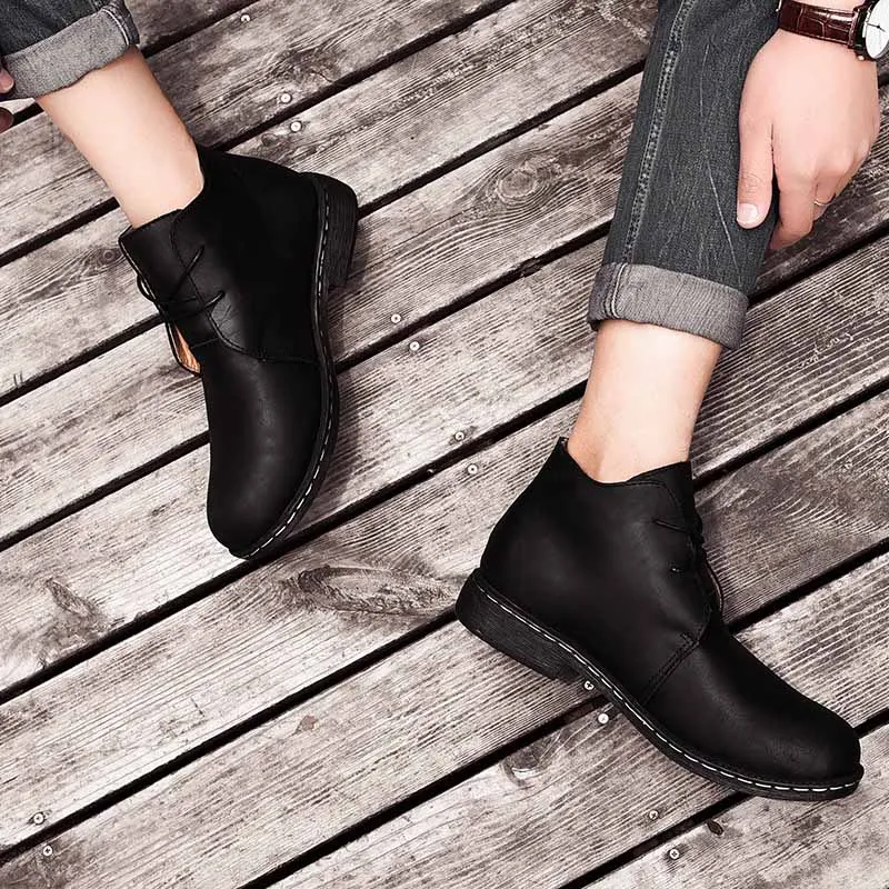 Masorini Gentle Fashion Genuine Leather Boots Ankle Boots Men Rubber Round Toe Lace-Up Adult Male Comfortable Shoes WW-151
Masorini Gentle Fashion Genuine Leather Boots Ankle Boots Men Rubber Round Toe Lace-Up Adult Male Comfortable Shoes WW-151