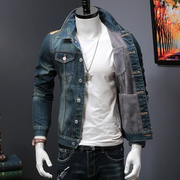 2018 winter with velvet blue denim jacket male plus velvet thick retro jacket youth fashion denim jacket male scorpion
2018 winter with velvet blue denim jacket male plus velvet thick retro jacket youth fashion denim jacket male scorpion