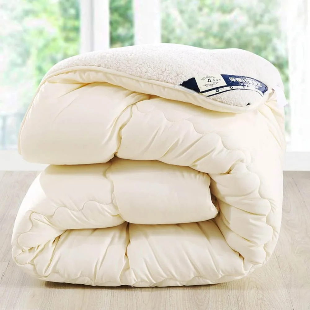 Solid Winter Comforter Quilting One-side Polyester One-side Berber Fleece Polyester Filler Twin Full Queen Quilt
Solid Winter Comforter Quilting One-side Polyester One-side Berber Fleece Polyester Filler Twin Full Queen Quilt