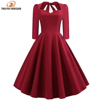 Burgundy Swings Vintage Dress Women Spring Autumn Bowknot Folds Stylish Elegant Party Evening Backless Sexy Midi Women's Dresses
Burgundy Swings Vintage Dress Women Spring Autumn Bowknot Folds Stylish Elegant Party Evening Backless Sexy Midi Women's Dresses