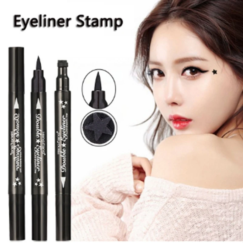 HengFang Brand 4 Styles Double-headed Eyeliner Liquid Black Eye liner Pen Star Moon Shape 2.5g Eye Makeup
HengFang Brand 4 Styles Double-headed Eyeliner Liquid Black Eye liner Pen Star Moon Shape 2.5g Eye Makeup