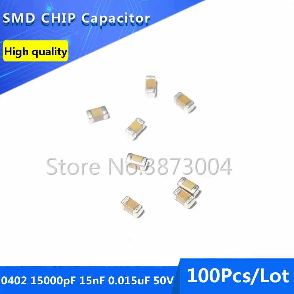 100 шт. 0402 15000pF 15nF 0,015 uF 50V X7R 10% толстая пленка чип многослойный керамический конденсатор
100 шт. 0402 15000pF 15nF 0,015 uF 50V X7R 10% толстая пленка чип многослойный керамический конденсатор