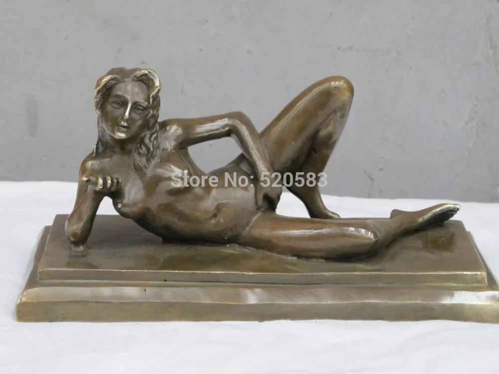 10.5"Western Bronze Sculptural Art take a rest Naked woman nude belle statue
10.5"Western Bronze Sculptural Art take a rest Naked woman nude belle statue