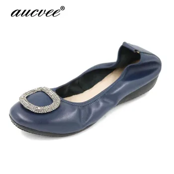 aucvee Brand Women 100% Genuine Leather Woman Ballet flats Woman Shoes Round Head Rhinestone Buckle Loafer Slip-on Boat Shoe V03
aucvee Brand Women 100% Genuine Leather Woman Ballet flats Woman Shoes Round Head Rhinestone Buckle Loafer Slip-on Boat Shoe V03