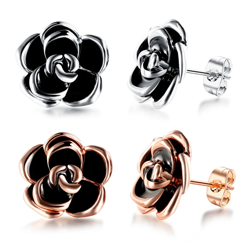 ROMAD Dripping Flower Earrings Women Black Rose Stud Earrings in Alloy Ladies Simple Cute Earrings Party Jewelry oorbellen R4
ROMAD Dripping Flower Earrings Women Black Rose Stud Earrings in Alloy Ladies Simple Cute Earrings Party Jewelry oorbellen R4