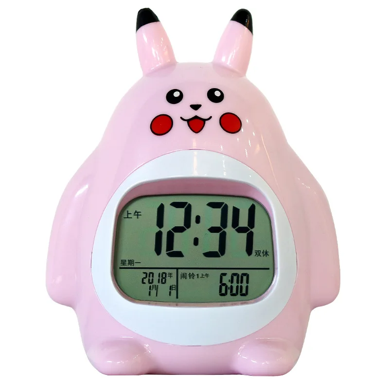Cute Pikachu Temperature Lazy Snooze Alarm Clock Figurines Mute Backlit Electronic Creative Digital Clock Crafts Student Gifts
Cute Pikachu Temperature Lazy Snooze Alarm Clock Figurines Mute Backlit Electronic Creative Digital Clock Crafts Student Gifts