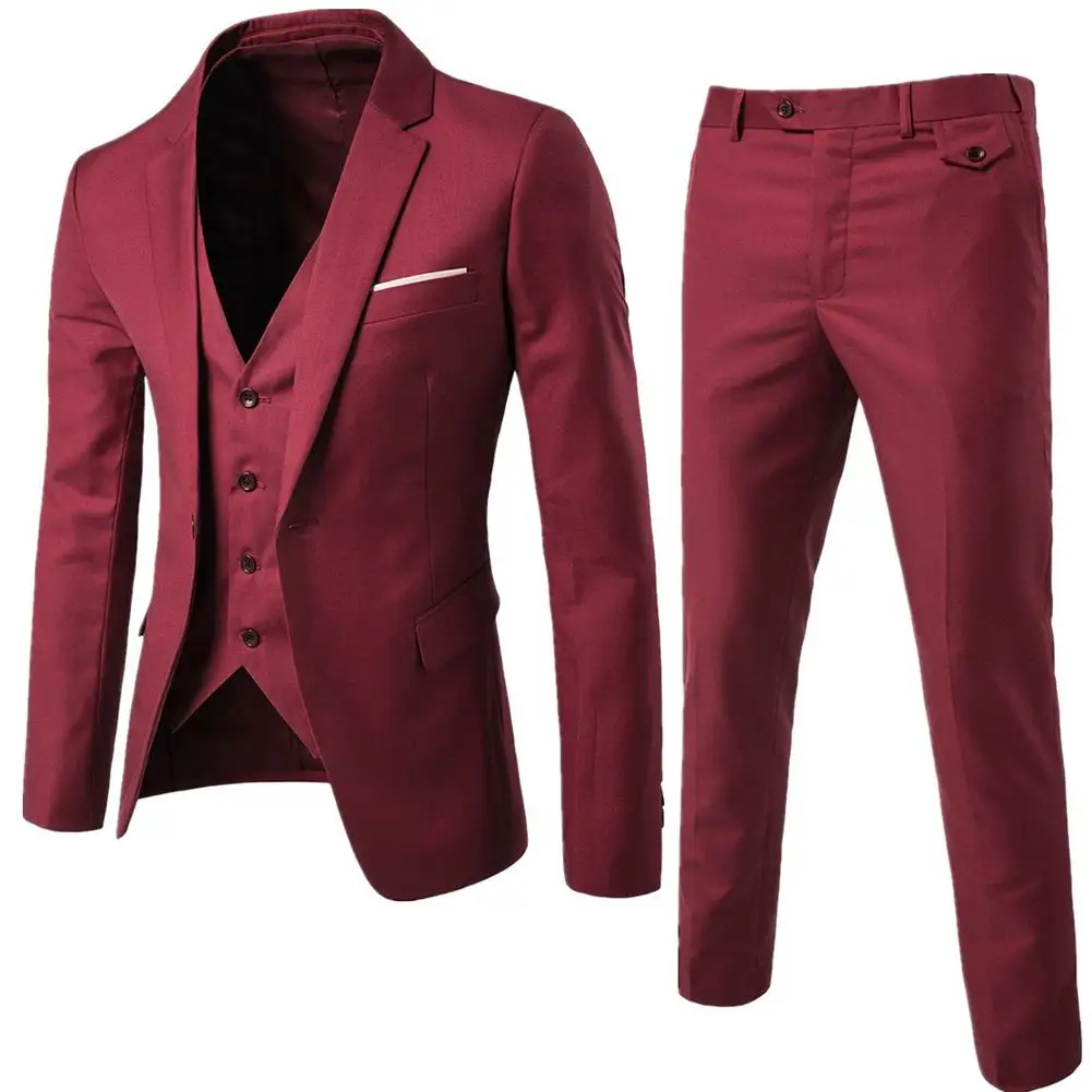 Man Suit Business Formal Leisure Dress Slim Fit Waistcoat Three-piece Groom Best
Man Suit Business Formal Leisure Dress Slim Fit Waistcoat Three-piece Groom Best