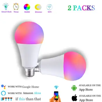 Smart LED Bulb 7W, Wifi E27 Multicolor Smart Light Voice Control Bulb Dimmable Wake-up Light Alexa Google Home IFTTT Tuya-S
Smart LED Bulb 7W, Wifi E27 Multicolor Smart Light Voice Control Bulb Dimmable Wake-up Light Alexa Google Home IFTTT Tuya-S