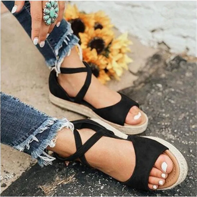 PADEGAO Hemp Rope Light Bottom Cross-Strap Women Sandals Cover Heel Open Toe Flat Summer Sandals Casual Concise Sandals 2019 New
PADEGAO Hemp Rope Light Bottom Cross-Strap Women Sandals Cover Heel Open Toe Flat Summer Sandals Casual Concise Sandals 2019 New
