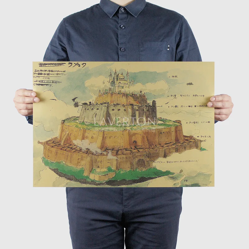 Miyazaki Hayao Cartoon Comic/Castle in the Sky B/kraft paper/Wall stickers/bar poster/Retro Poster/decorative painting 51x35.5
Miyazaki Hayao Cartoon Comic/Castle in the Sky B/kraft paper/Wall stickers/bar poster/Retro Poster/decorative painting 51x35.5