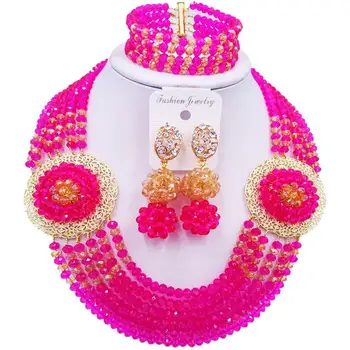 Cheap Hot Pink Champagne Gold AB African Style Women Wedding Beads Necklace Sets 6C-SPHJZ-07
Cheap Hot Pink Champagne Gold AB African Style Women Wedding Beads Necklace Sets 6C-SPHJZ-07