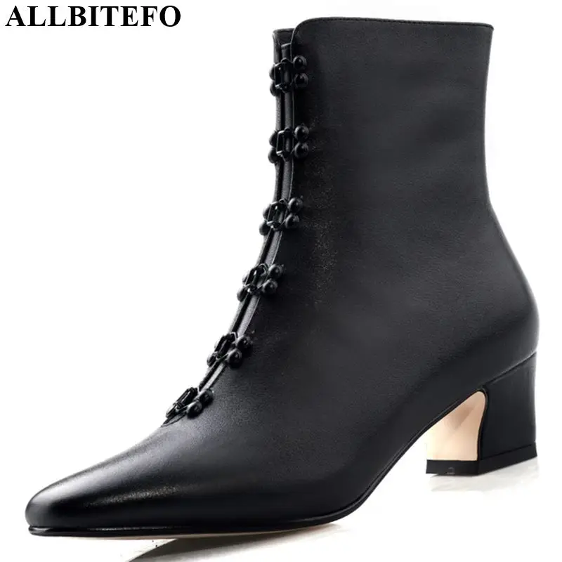 ALLBITEFO real genuine leather women boots Autumn Winter Pure color fashion ankle boots comfortable breathable Chelsea boots
ALLBITEFO real genuine leather women boots Autumn Winter Pure color fashion ankle boots comfortable breathable Chelsea boots