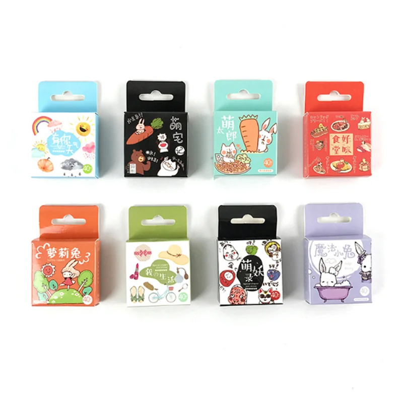 40Pcs/lpack Cute DIY Japanese Paper Decorative Adhesive-tape stickers Cartoon Adorable life Washi Tape Masking Stickers
40Pcs/lpack Cute DIY Japanese Paper Decorative Adhesive-tape stickers Cartoon Adorable life Washi Tape Masking Stickers