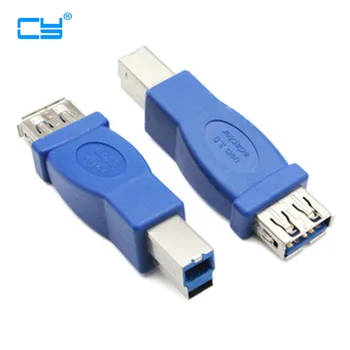 5Gbps supper speed USB 3.0 A type female to B Male socket adapter extender coupler Blue color 2pcies/lot
5Gbps supper speed USB 3.0 A type female to B Male socket adapter extender coupler Blue color 2pcies/lot