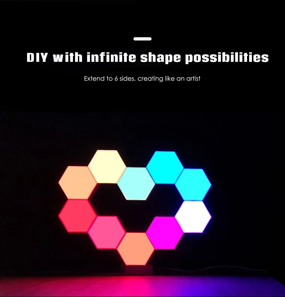 Intelligent linkage Led Panel Light Creative Geometry Assembly Smart Control Home Panel Light Voice control Led Ceiling Panel
Intelligent linkage Led Panel Light Creative Geometry Assembly Smart Control Home Panel Light Voice control Led Ceiling Panel
