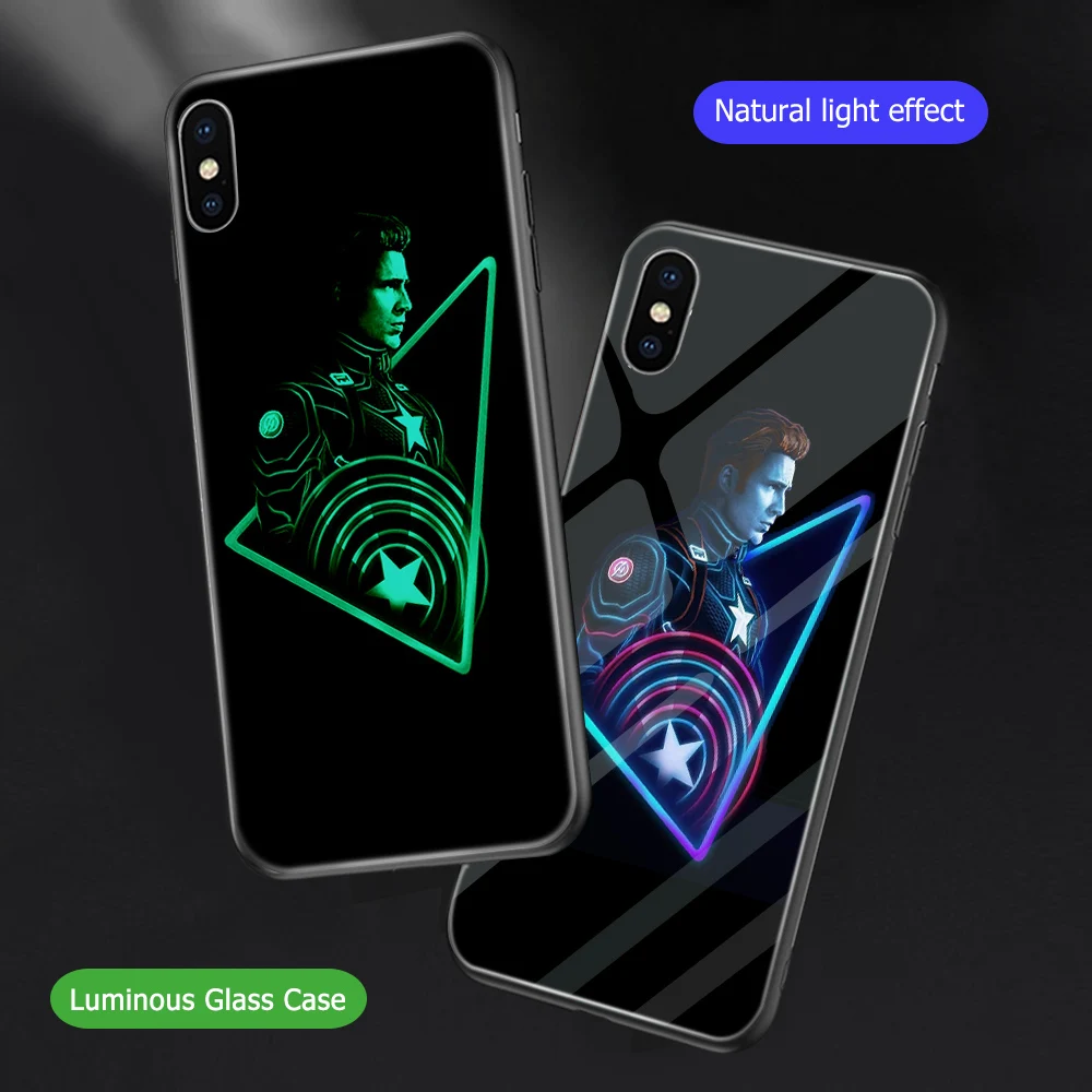 ciciber Phone Case for iPhone 11 Pro Max Marvel Captain America Iron Man for iphone XR 7 6 8 6S Plus XS Max X XS Luminous Glass
ciciber Phone Case for iPhone 11 Pro Max Marvel Captain America Iron Man for iphone XR 7 6 8 6S Plus XS Max X XS Luminous Glass