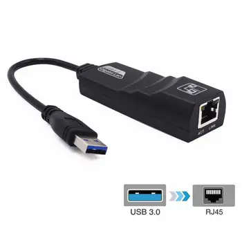 USB 3.0 to 10/100/1000 Mbps Gigabit RJ45 Ethernet LAN Network Adapter For PC Laptop
USB 3.0 to 10/100/1000 Mbps Gigabit RJ45 Ethernet LAN Network Adapter For PC Laptop