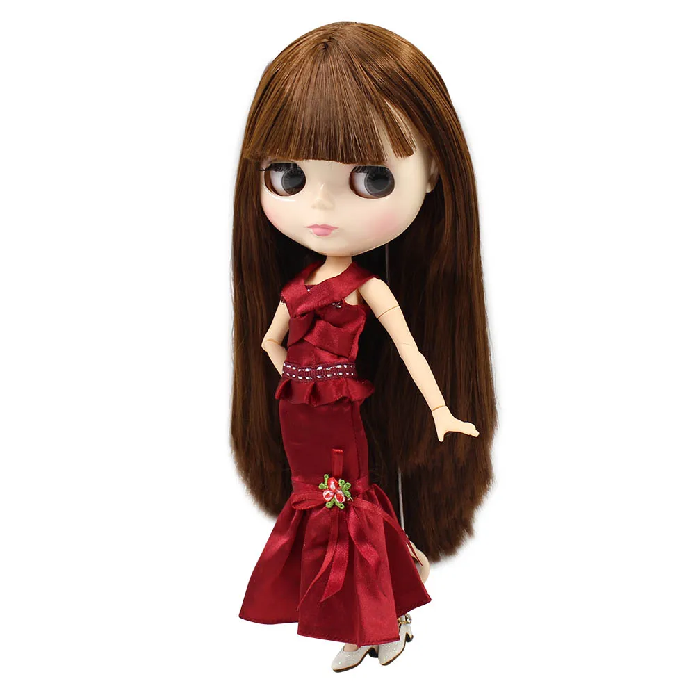 Blyth Doll Brown Straight Hair with Bangs 1/6 Joint Body Nude Licca BJD Suitable for Make up girl toy 30cm white skin No.BL0541
Blyth Doll Brown Straight Hair with Bangs 1/6 Joint Body Nude Licca BJD Suitable for Make up girl toy 30cm white skin No.BL0541