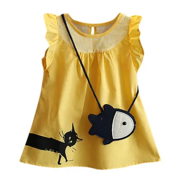 Summer New Fashion Cute Toddler Kid Baby Girl Sleeveless Cartoon Fish Bag+Cat Casual Princess Dress Wholesale Free Ship Z5
Summer New Fashion Cute Toddler Kid Baby Girl Sleeveless Cartoon Fish Bag+Cat Casual Princess Dress Wholesale Free Ship Z5