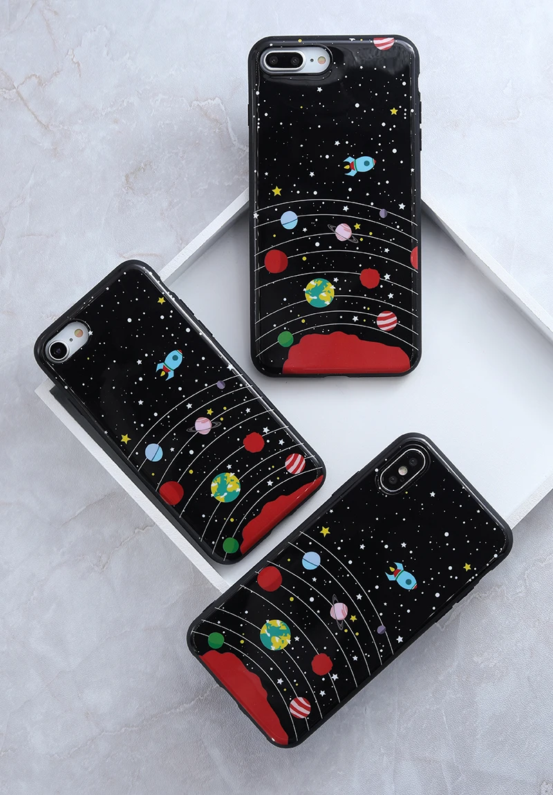 Iphone 5s 5 SE 6 6s 8 6/7/8 plus X Granite Scrub Marble Stone Painted Silicone Phone Case