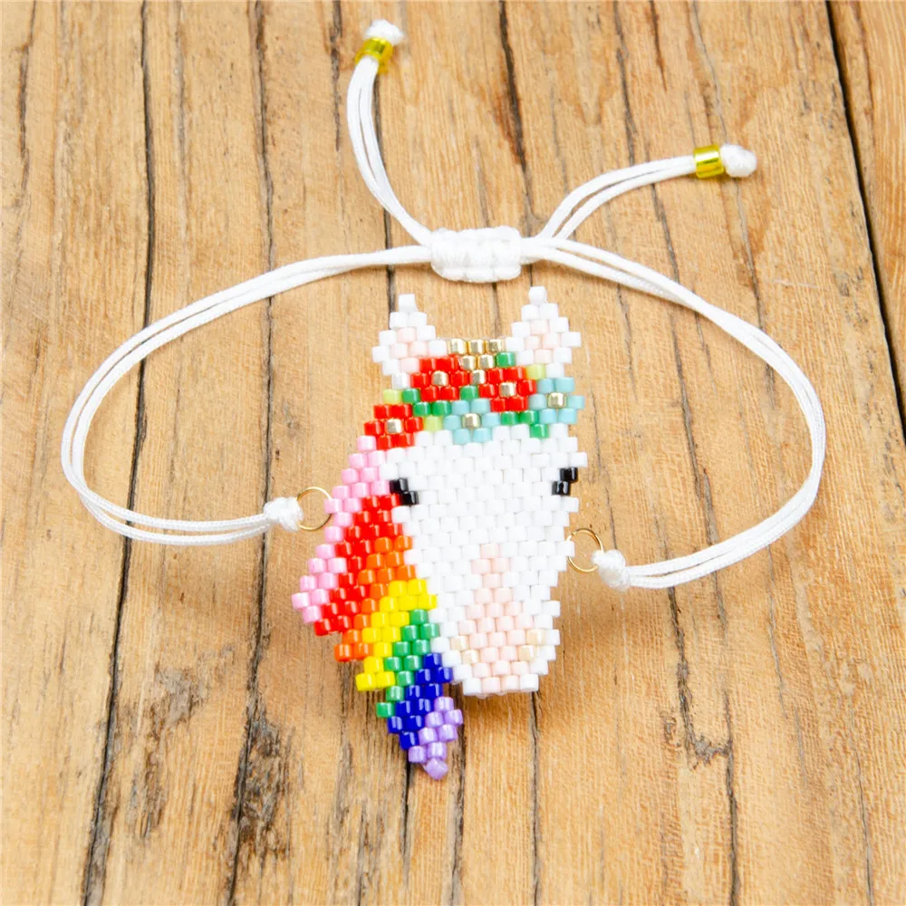 MIYUKI Unicorn Bracelet Pulseras Children Lovely Animal Horse Bracelets Handmade Women Gift Jewelry Delicas Seed Beads
MIYUKI Unicorn Bracelet Pulseras Children Lovely Animal Horse Bracelets Handmade Women Gift Jewelry Delicas Seed Beads