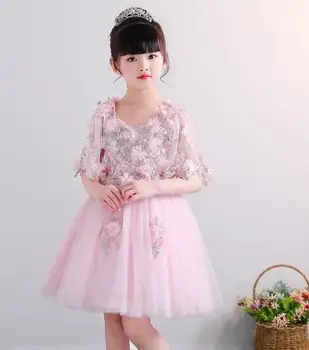 2018 High Quality Handmade Dresses For Girls Cute Lace Solid Half Sleeve Children Dress O-Neck Ball Grown flower Party dresses
2018 High Quality Handmade Dresses For Girls Cute Lace Solid Half Sleeve Children Dress O-Neck Ball Grown flower Party dresses