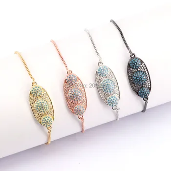 10Pcs High Quality Micro Pave CZ Oval Charm Bracelets Handmade Link Chain Bracelet Jewelry
10Pcs High Quality Micro Pave CZ Oval Charm Bracelets Handmade Link Chain Bracelet Jewelry