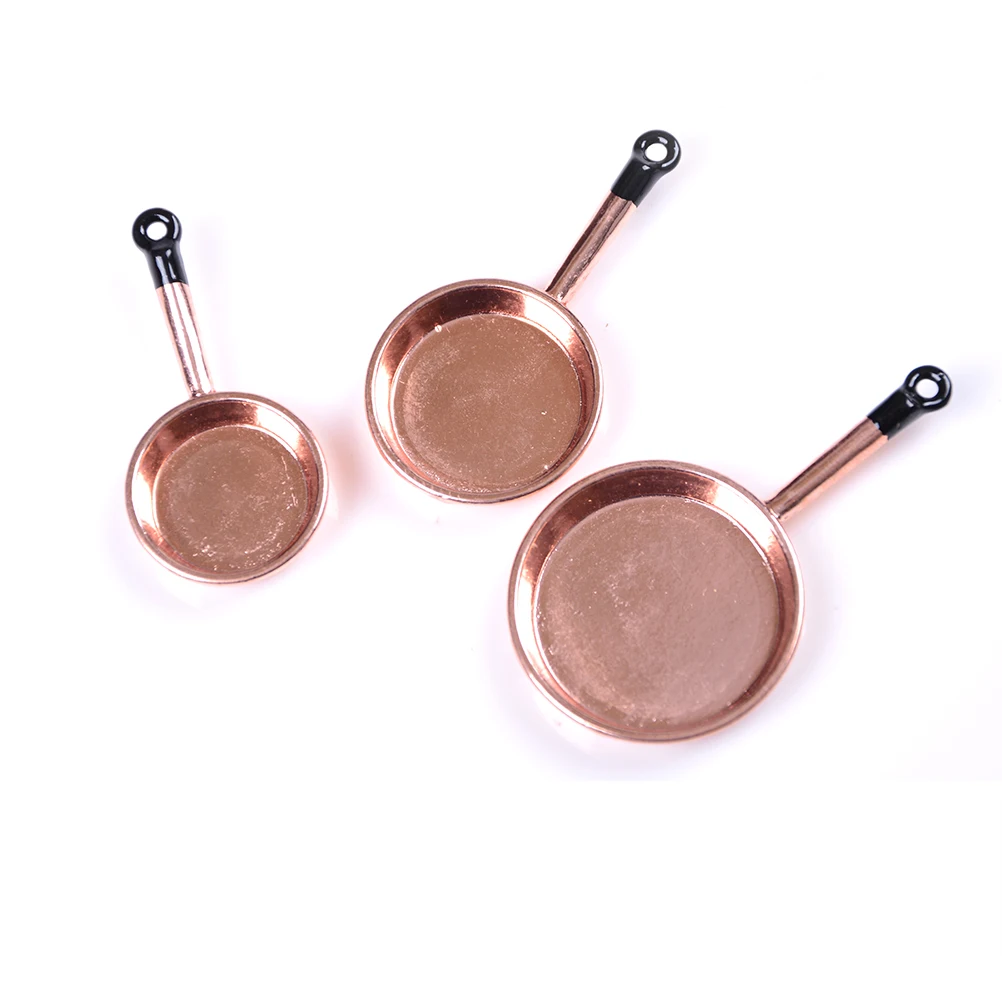 TOYZHIJIA 3pcs Metal Frypan Frying Pans Cooking Pot Cookware 1/12 Scale Dollhouse Miniature Kitchen toy Accessory
TOYZHIJIA 3pcs Metal Frypan Frying Pans Cooking Pot Cookware 1/12 Scale Dollhouse Miniature Kitchen toy Accessory