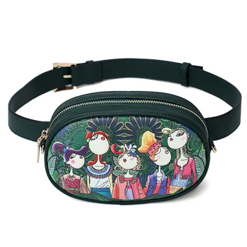 New PU leather Ladies Green Cartoon Waist Bags Women Waist Belt Crossbody Bags Chest Chain Handbags
New PU leather Ladies Green Cartoon Waist Bags Women Waist Belt Crossbody Bags Chest Chain Handbags