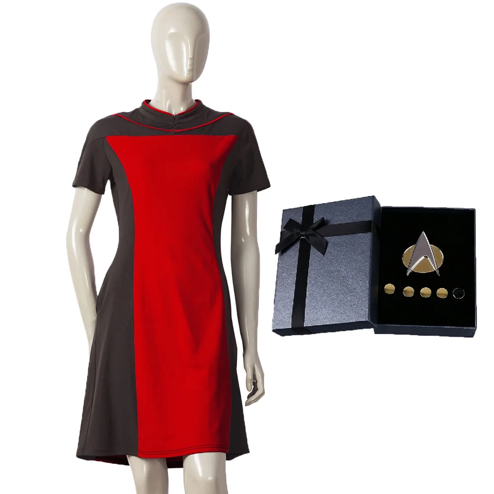 Star Dress Trek The Next Generation Women's Skant Uniform Costume ST Yellow Dress With Badge Free Halloween Party
Star Dress Trek The Next Generation Women's Skant Uniform Costume ST Yellow Dress With Badge Free Halloween Party