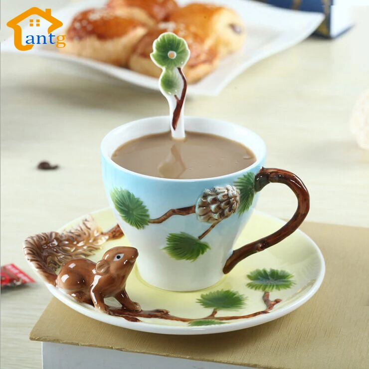 3D Squirrel Pure Hand-painted Enamel Coffee Mug cup individuality creative mugs Couples of coffee tea cup
3D Squirrel Pure Hand-painted Enamel Coffee Mug cup individuality creative mugs Couples of coffee tea cup
