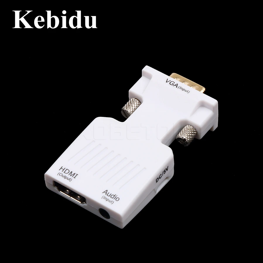 Kebidu VGA Male to HDMI Female Converter Adapter Support 1080P Signal Output for HDTV PC Laptop 
Kebidu VGA Male to HDMI Female Converter Adapter Support 1080P Signal Output for HDTV PC Laptop