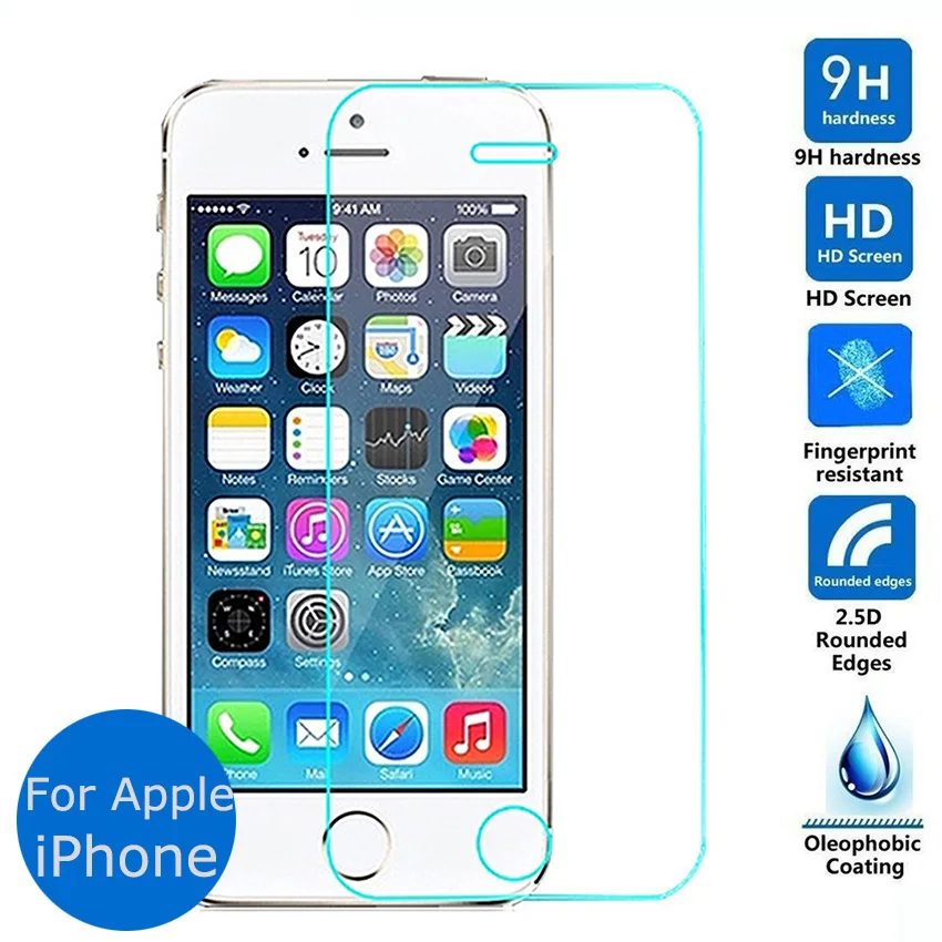 Защитная пленка для экрана из закаленного стекла Apple iphone 5 5s 5c SE 2 9h I5 I5S I5C Iphone5