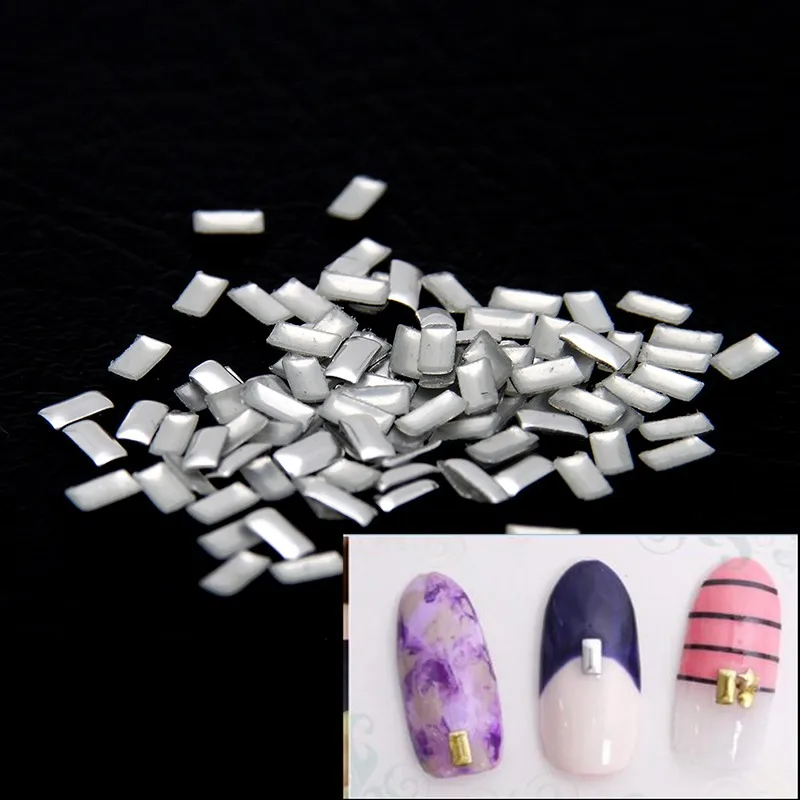 2x4mm Silver Rectangle Flatback Metallic Nail Tips Studs Sticker Glue Backing Iron On Alloy Decals DIY Nails Art Decoration
2x4mm Silver Rectangle Flatback Metallic Nail Tips Studs Sticker Glue Backing Iron On Alloy Decals DIY Nails Art Decoration