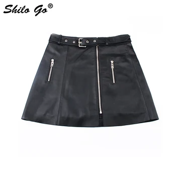SHILO GO Leather Skirt Womens Autumn Fashion sheepskin genuine leather Skirt Sexy metal belt high waist A Line locomotive Skirt
SHILO GO Leather Skirt Womens Autumn Fashion sheepskin genuine leather Skirt Sexy metal belt high waist A Line locomotive Skirt