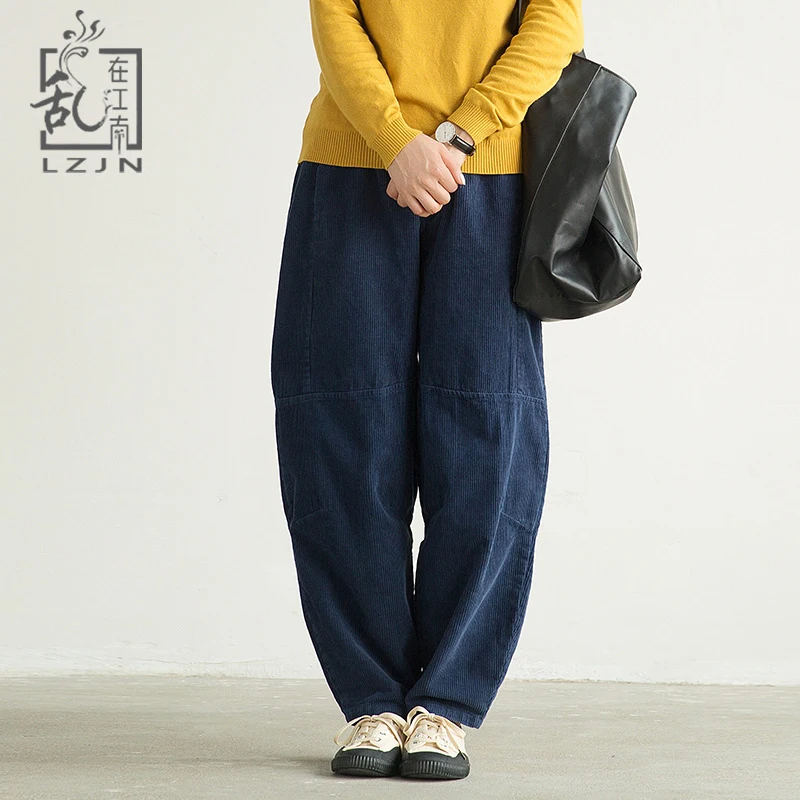 LZJN Corduroy Harem Pants 2019 Autumn Winter Loose Straight Pants Patchwork Vintage Casual Elastic Waist Fashion Long Trousers
LZJN Corduroy Harem Pants 2019 Autumn Winter Loose Straight Pants Patchwork Vintage Casual Elastic Waist Fashion Long Trousers