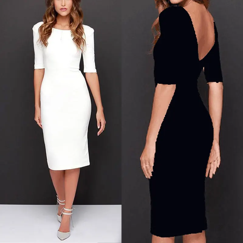Fashion Sexy Women Casual Half Sleeve Dress Backless Bodycon Spring Autumn Evening Party Dresses HSJ88
Fashion Sexy Women Casual Half Sleeve Dress Backless Bodycon Spring Autumn Evening Party Dresses HSJ88