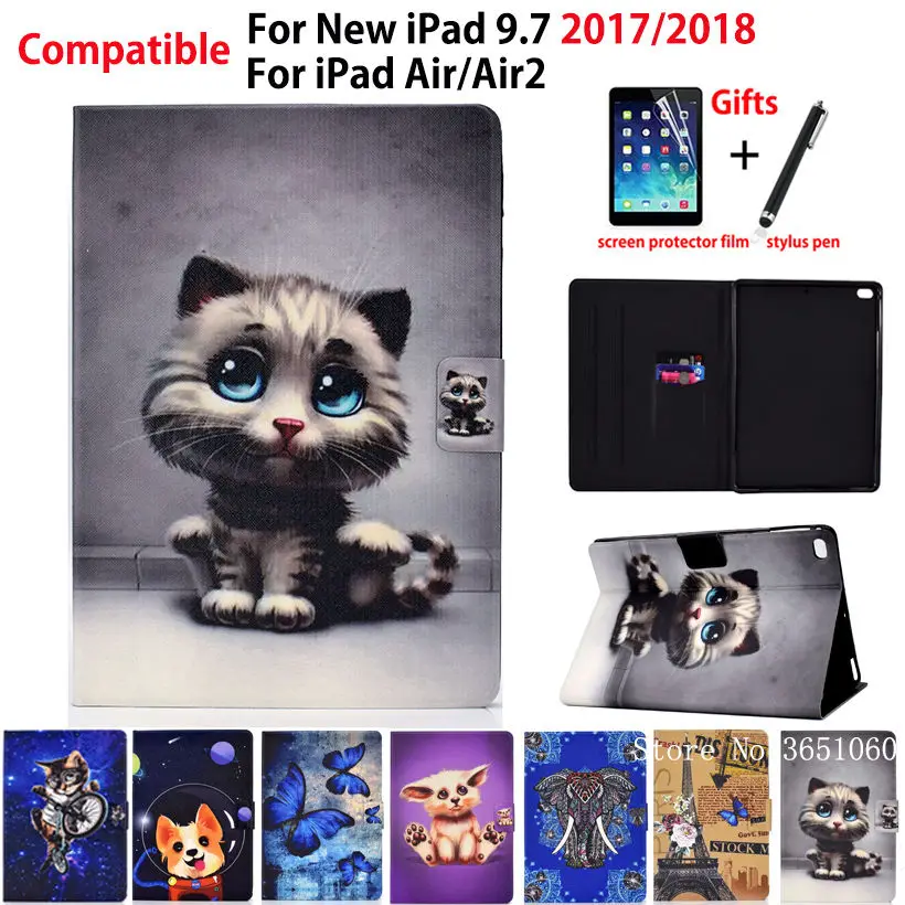 Cat Smart Case For Apple iPad 9.7" 2018 2017 5th 6th Generation A1893 A1954 Cover For iPad Air 1 2 Funda PU Leather Coque +Gift
Cat Smart Case For Apple iPad 9.7" 2018 2017 5th 6th Generation A1893 A1954 Cover For iPad Air 1 2 Funda PU Leather Coque +Gift