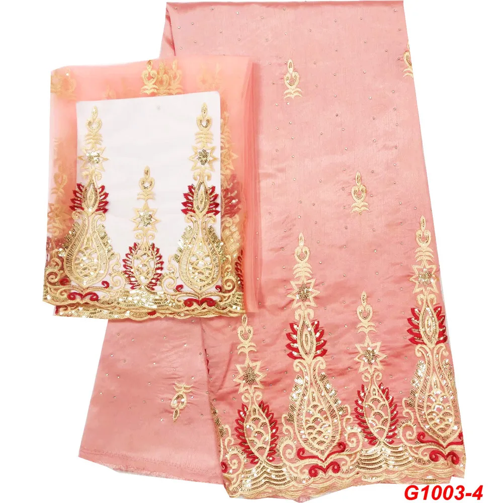 African George Lace Fabric With Blouse High quality India Silk wrappe Wedding Sequins African George fabric Material G1003
African George Lace Fabric With Blouse High quality India Silk wrappe Wedding Sequins African George fabric Material G1003